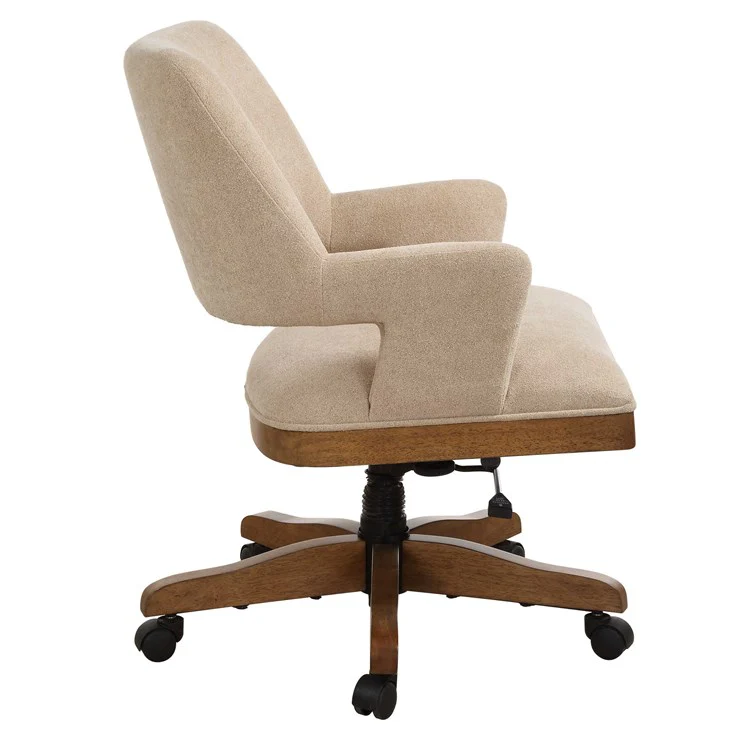 Uttermost Aspect Mid Century Modern Desk Chair with Casters - Image 5