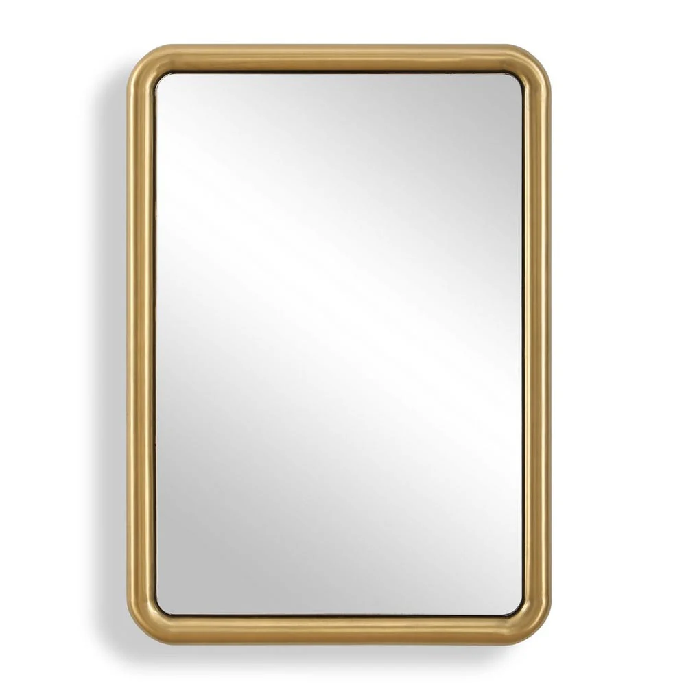 Uttermost Atkinson Antique Brass Rectangular Mirror - Image 3