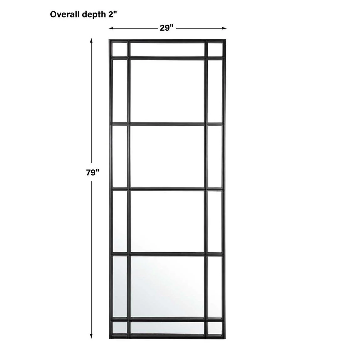 Uttermost Atticus Satin Black Iron Mirror - Image 5