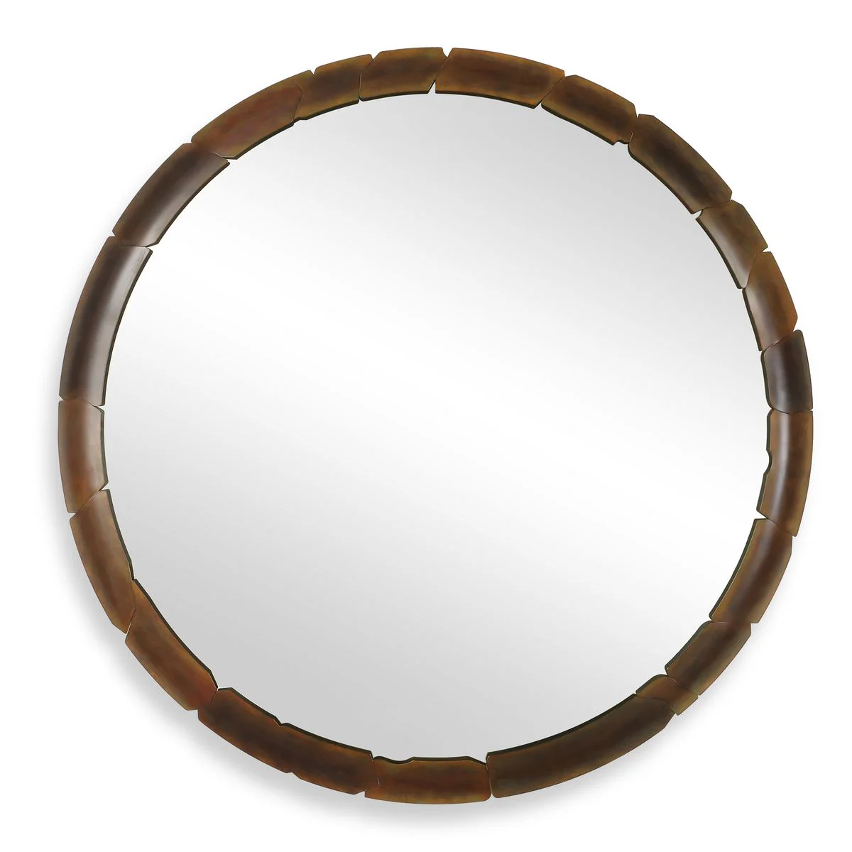 Uttermost Auger Aged Rust Bronze Round Mirror - Image 3