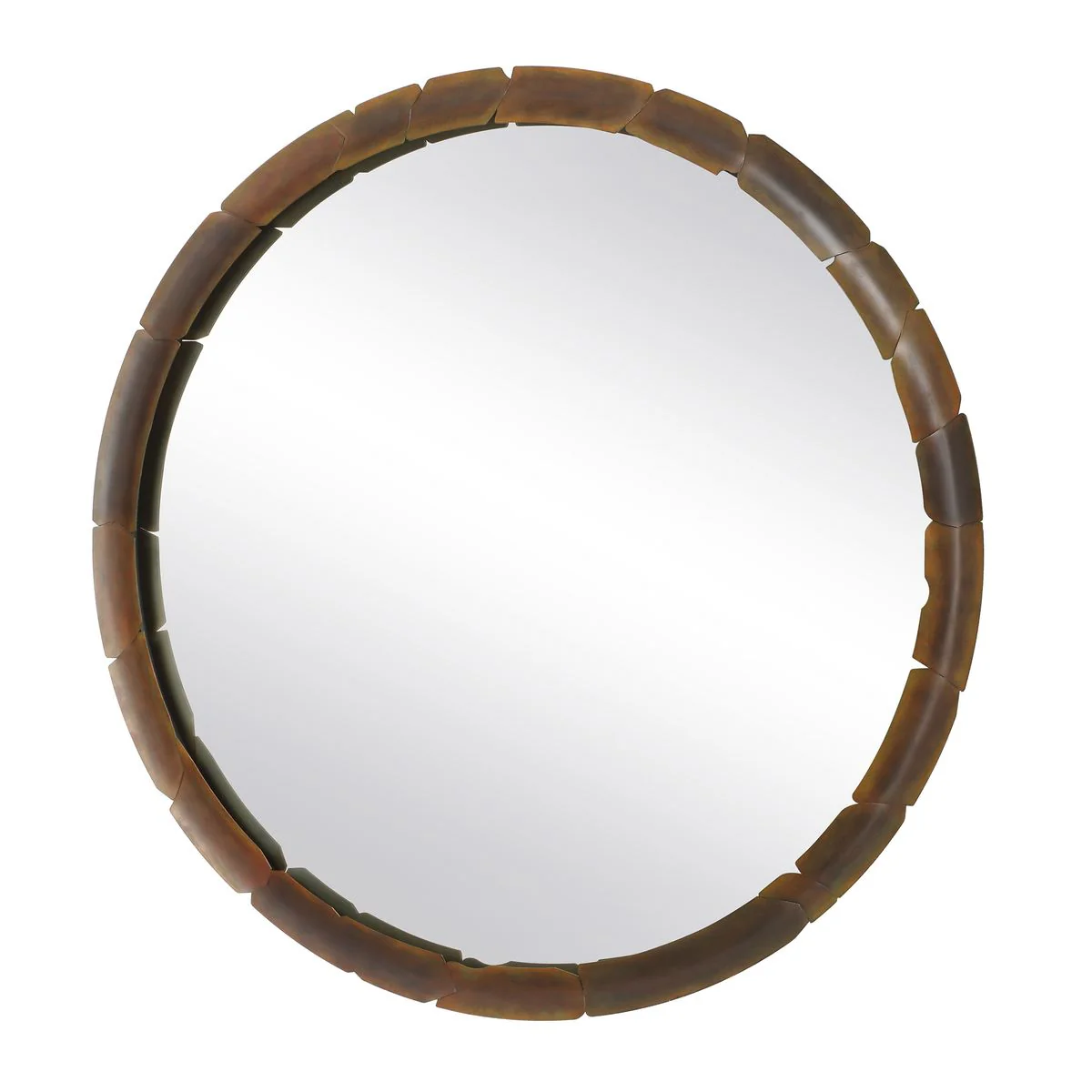 Uttermost Auger Aged Rust Bronze Round Mirror - Image 4
