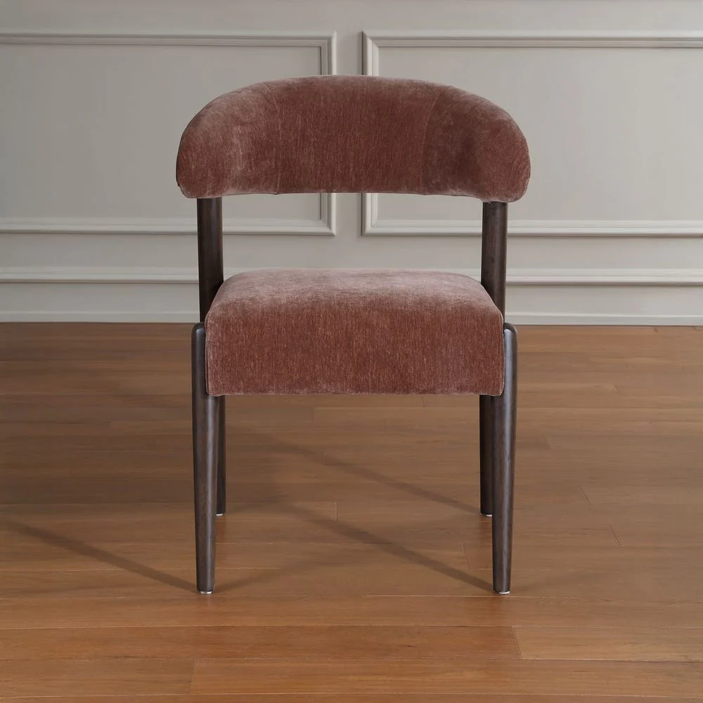 Uttermost Avera Mid- Century Tobacco Velvet Dining Chair