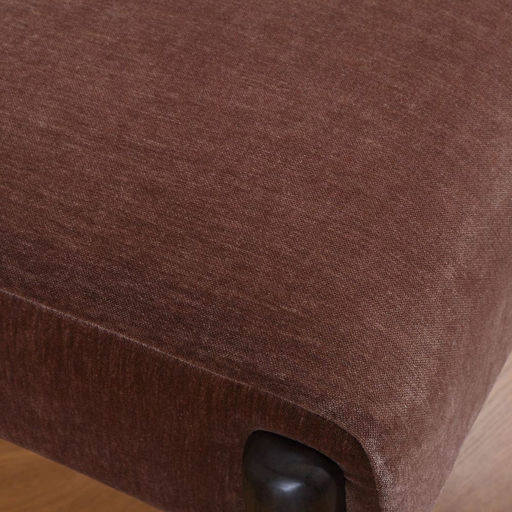 Uttermost Avera Mid- Century Tobacco Velvet Dining Chair - Image 4
