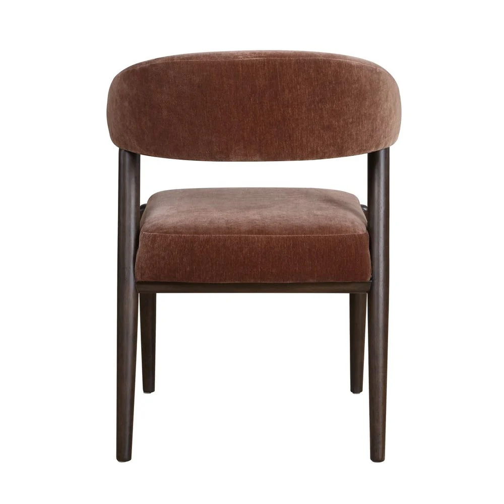 Uttermost Avera Mid- Century Tobacco Velvet Dining Chair - Image 7