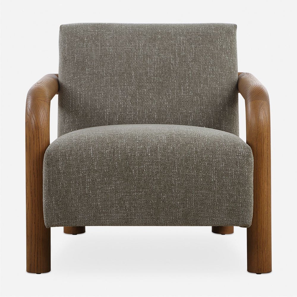 Uttermost Balance Herb Green Chenille Accent Chair - Image 3