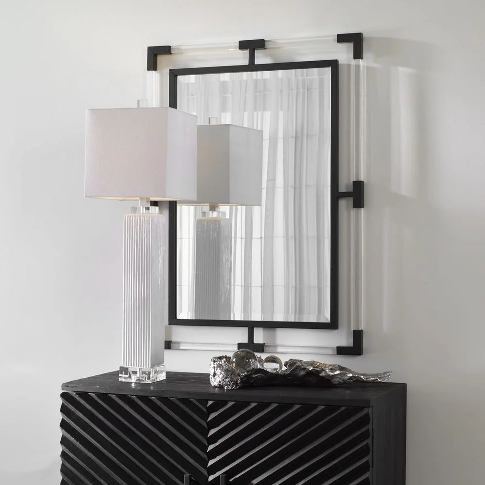 Uttermost Balkan Matte Black Mirror