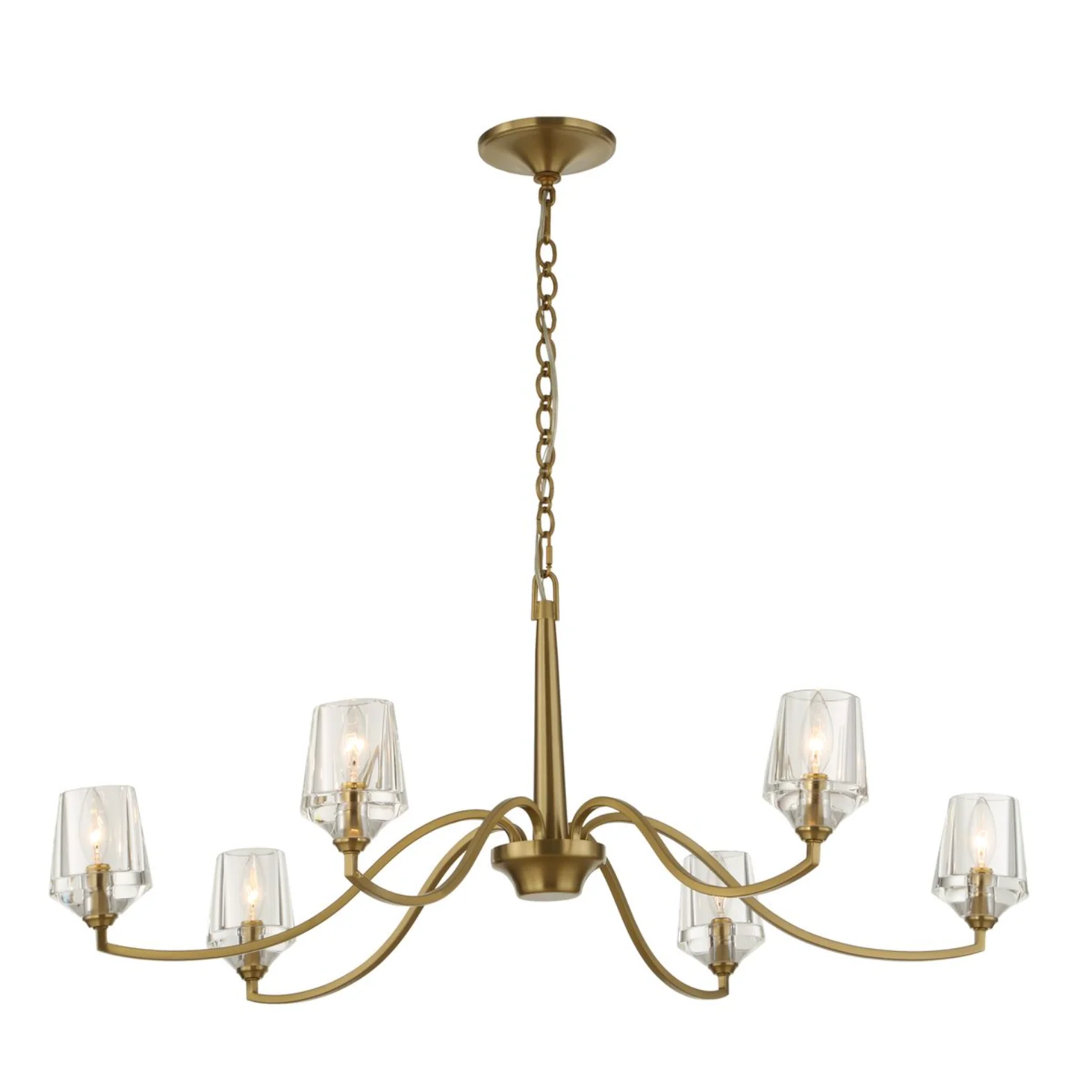 Uttermost Barcelona Warm Natural Brass Chandelier ~ 6 Lt - Image 11