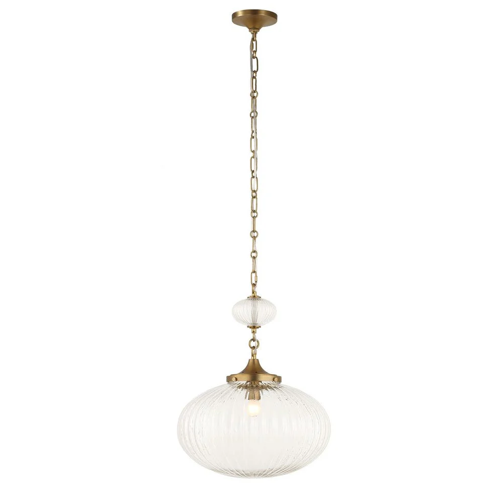 Uttermost Bellaire Clear Melon Glass 1 Light Pendant - Image 6