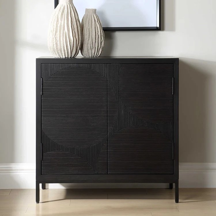 Uttermost Beswick Matte Black Cabinet