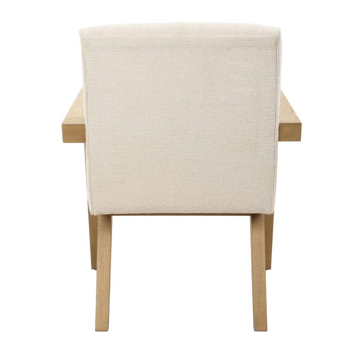 Uttermost Blakely Snow Toned Basketweave Fabric Dining Arm Chair - Image 6