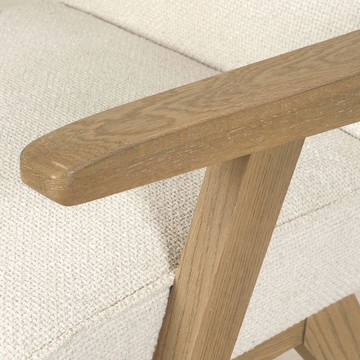Uttermost Blakely Snow Toned Basketweave Fabric Dining Arm Chair - Image 8