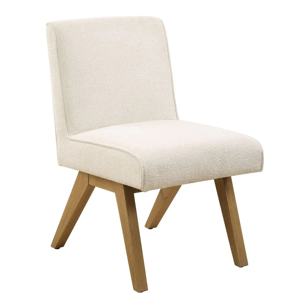 Uttermost Blakely Snow Toned Basketweave Fabric Armless Dining Chair - Image 4