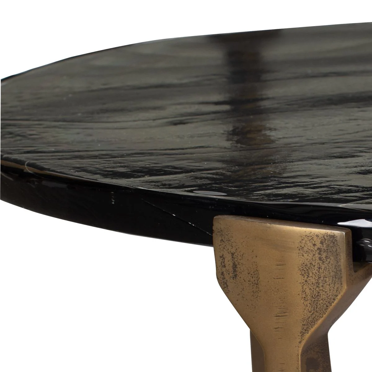 Uttermost Bohdi Black Cut Glass Outdoor Coffee Table - Image 4