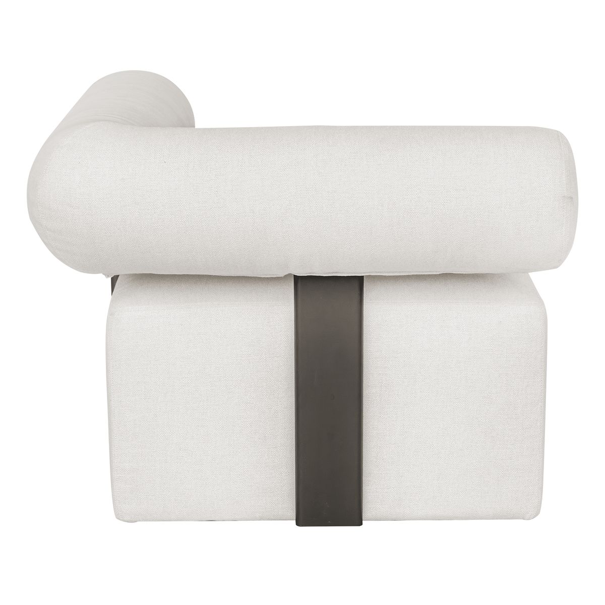 Uttermost Bolster Back Modular Corner Outdoor Sofa With Oyster White Plush Cushions - Image 10