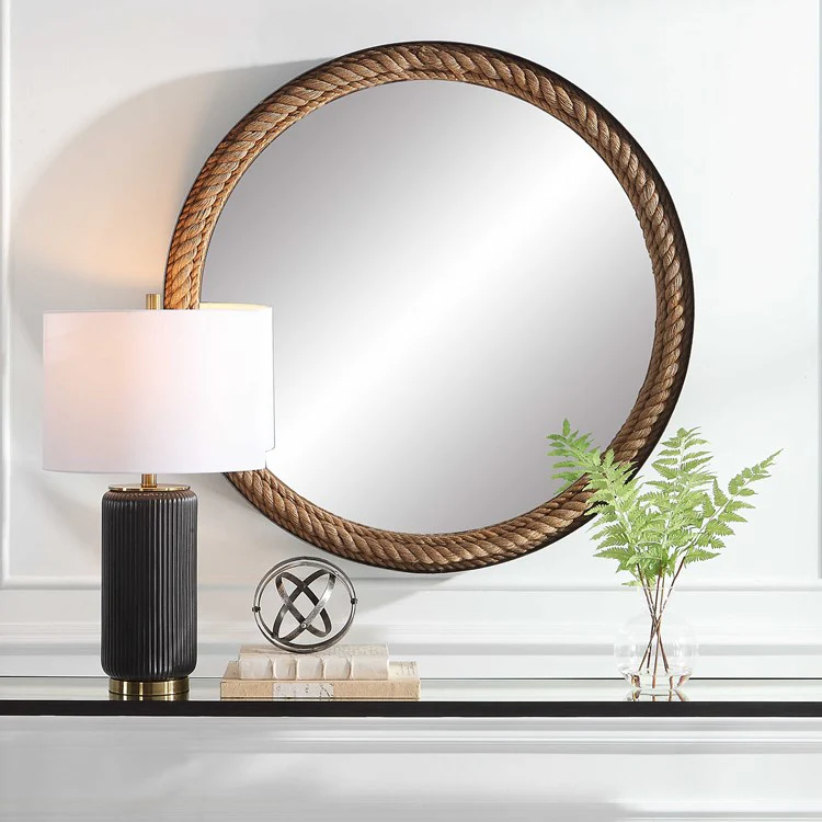 Uttermost Bolton Natural Rope Round Mirror