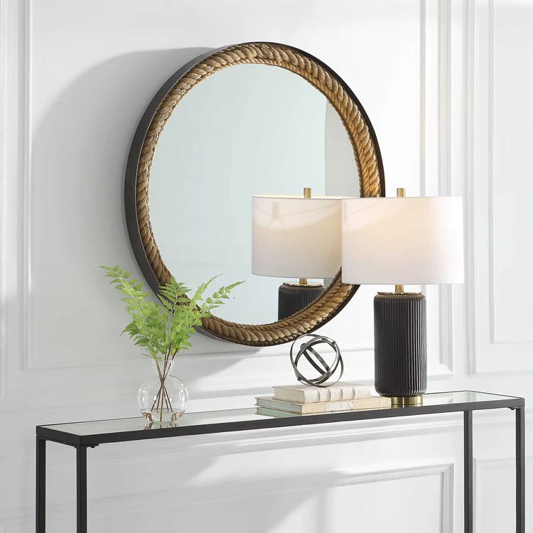 Uttermost Bolton Natural Rope Round Mirror - Image 3