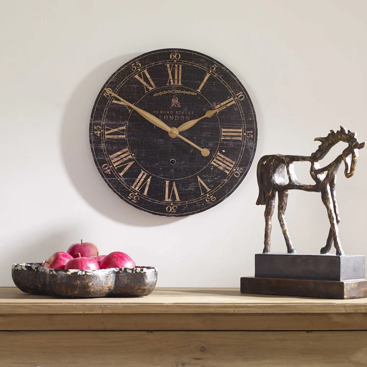 Uttermost Bond Street Aged Black 18” Wall Clock - Image 2