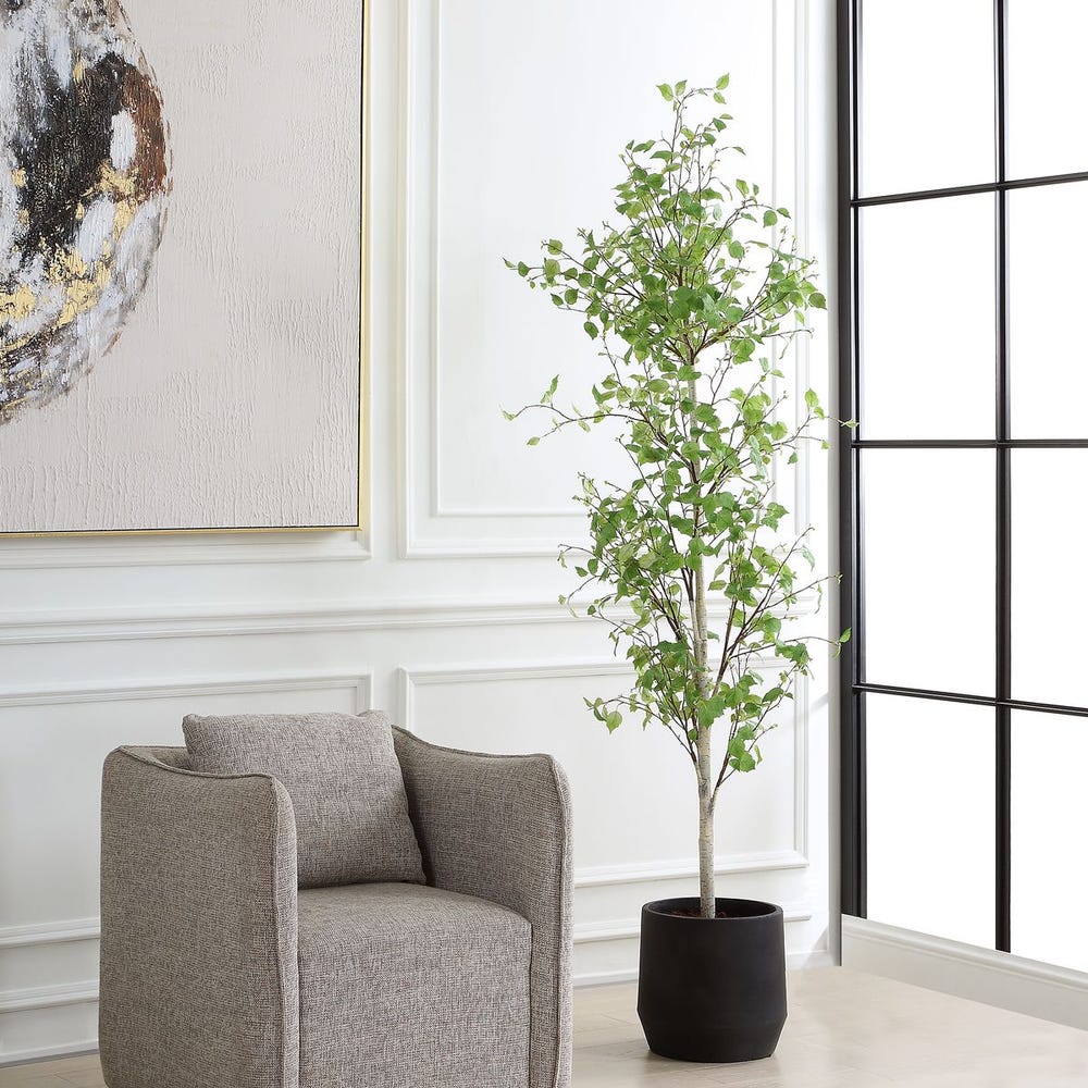 Uttermost Boreal Potted Lifelike Tall Birch Tree - Image 2