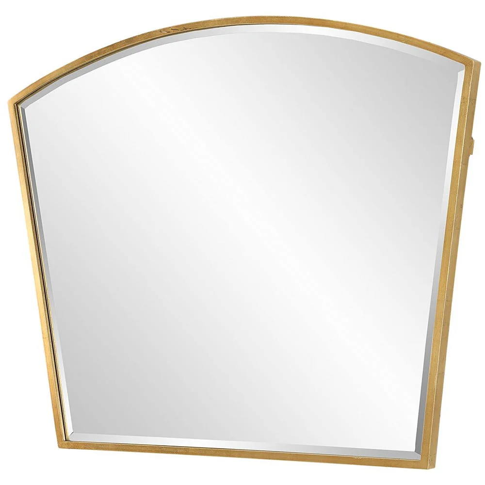 Uttermost Boundary Antique Gold Leaf Iron Arch Mirror - Image 3