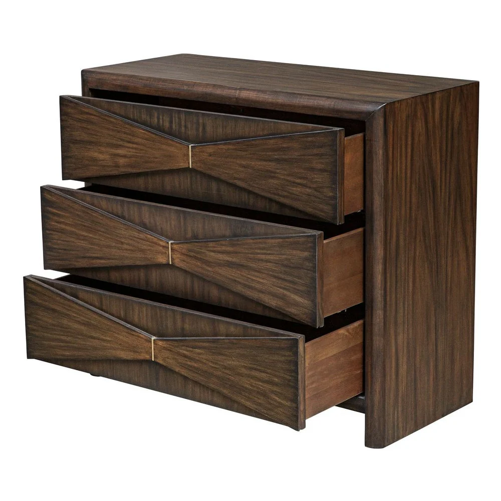 Uttermost Bowtie Deep Whisky Finish ~ 3- Drawer Chest - Image 3