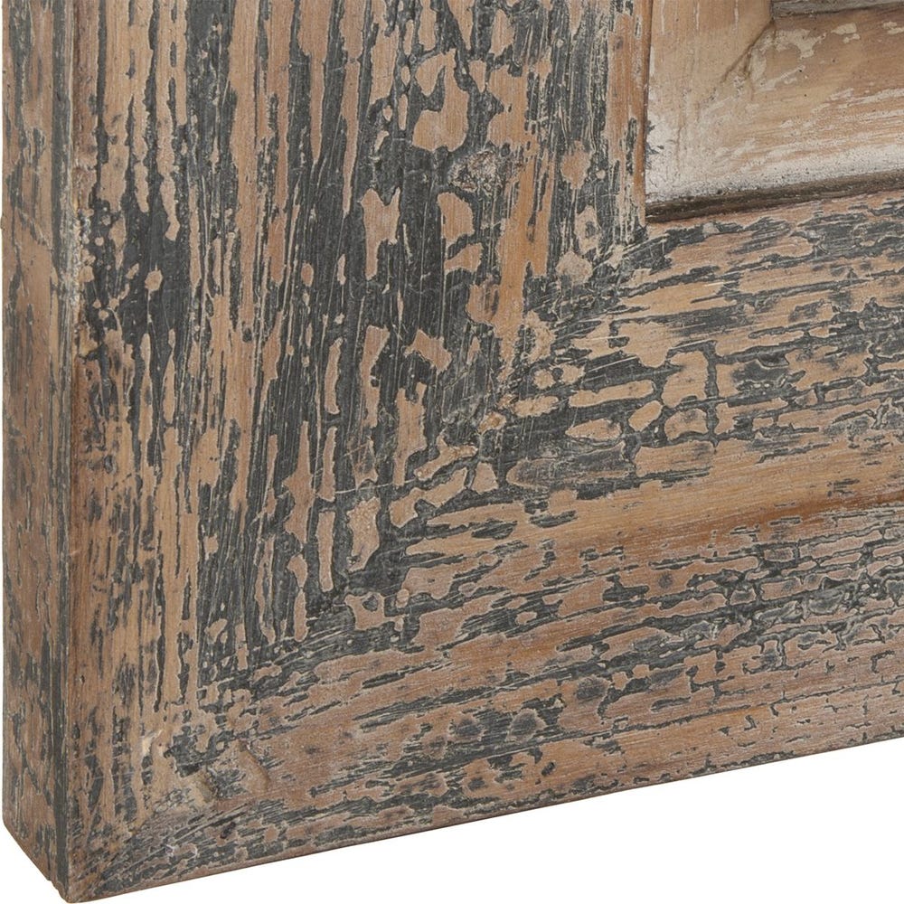 Uttermost Bozeman Slate Blue And Aged Wood Mirror - Image 4