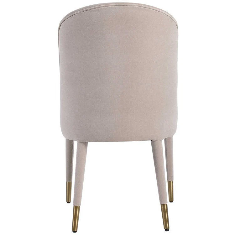 Uttermost Brie Cream Velvet Modern Dining Chairs Set of 2 - Image 5