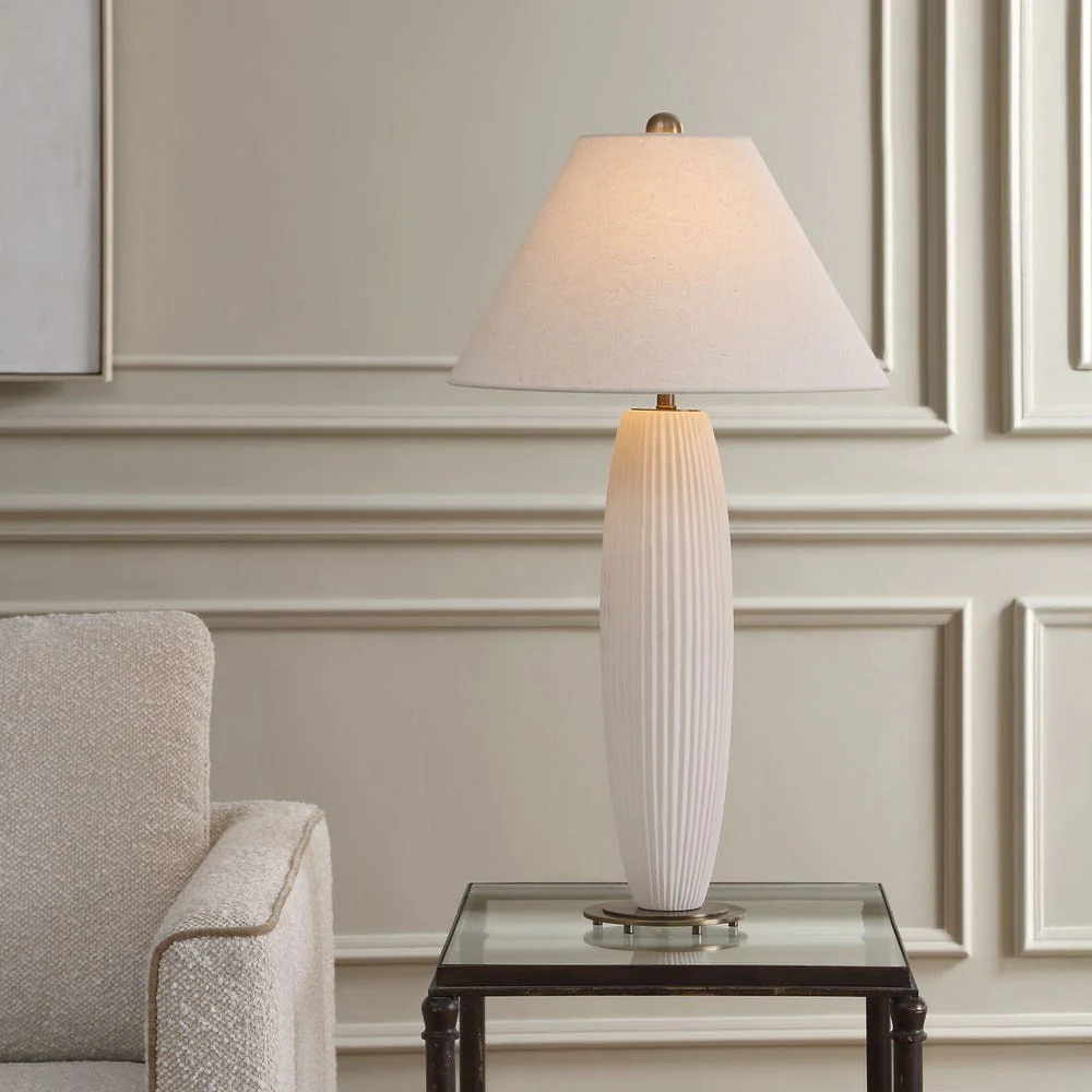 Uttermost Brinsley Finished In Warm Alabaster Table Lamp