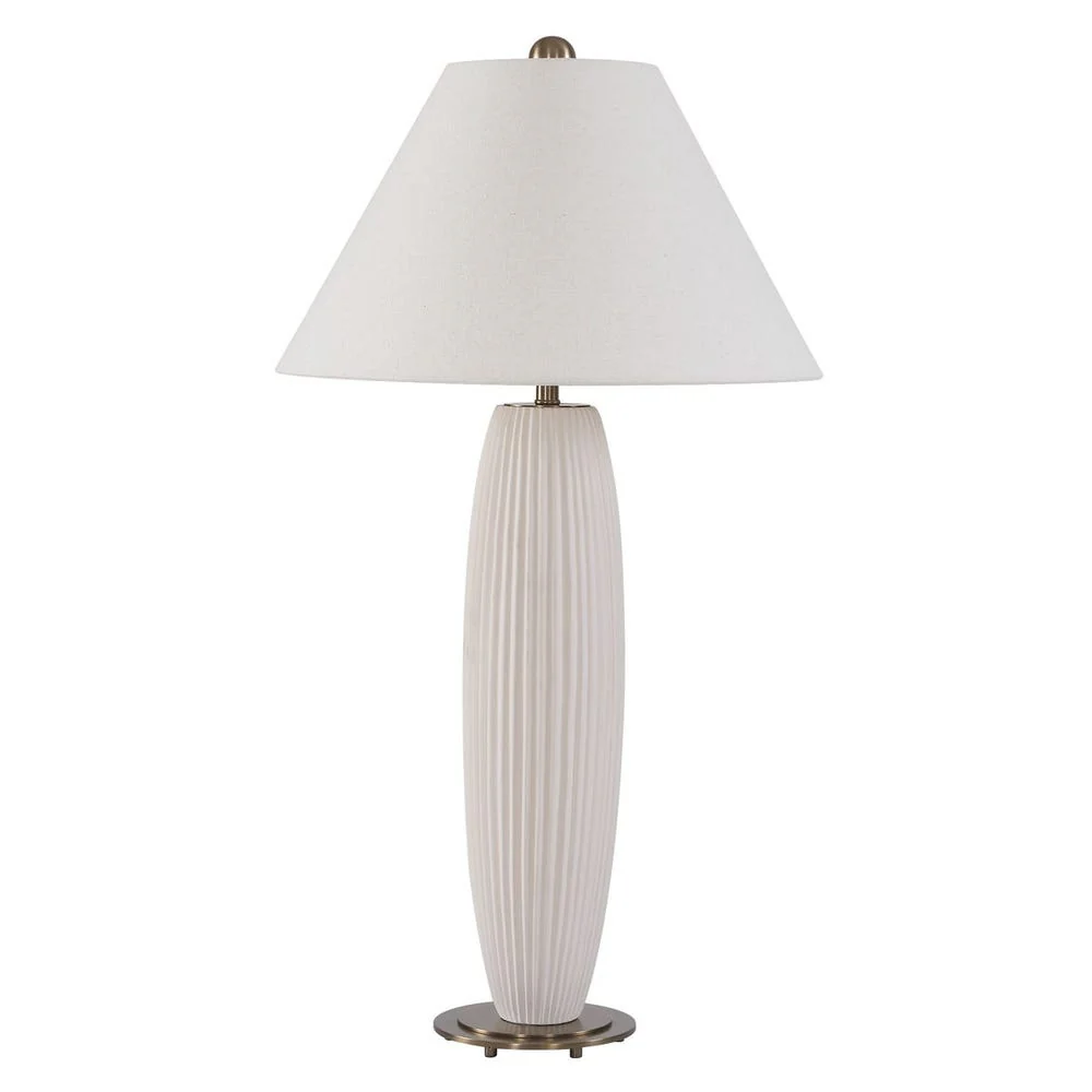 Uttermost Brinsley Finished In Warm Alabaster Table Lamp - Image 4
