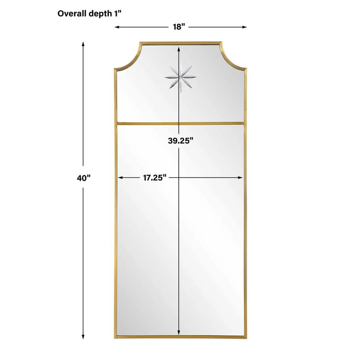 Uttermost Caddington Satin Brushed Brass Mirror - Image 5