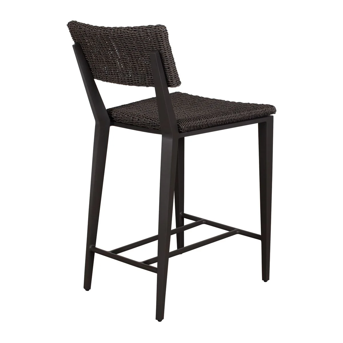 Uttermost Calbas Java Black All Weather Wicket Outdoor Counter Stool - Image 4