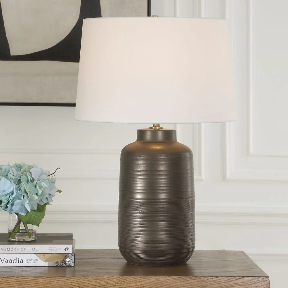 Uttermost Calderone Dark Bronze Table Lamp