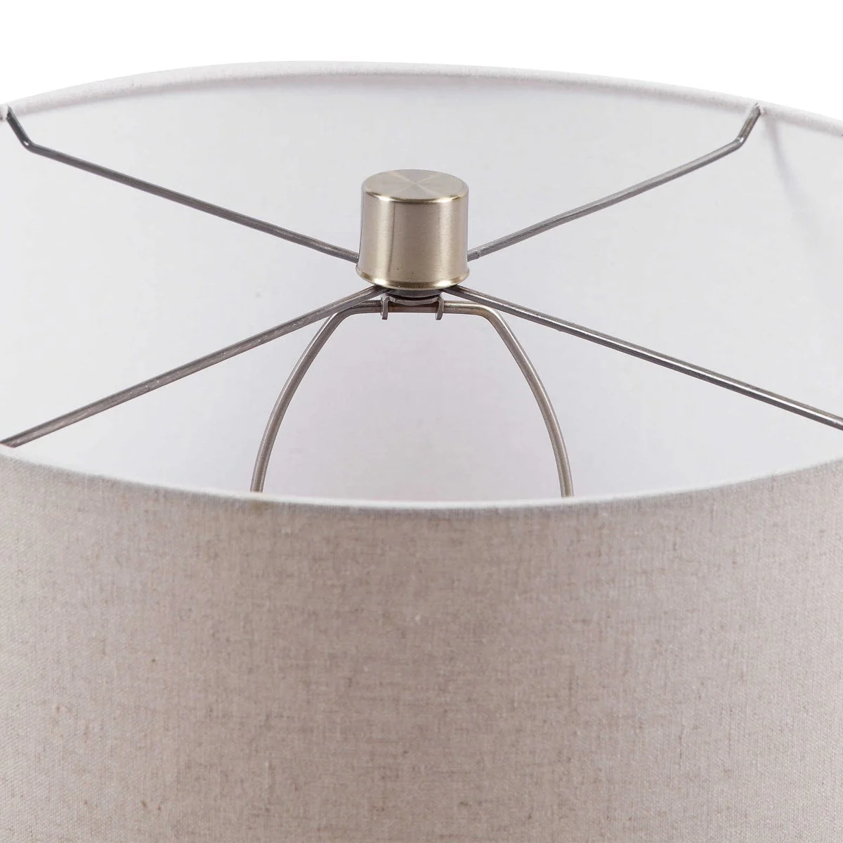 Uttermost Callais Crackled Aqua Blue Glaze Ceramic Table Lamp With Light Beige Linen Shade - Image 7