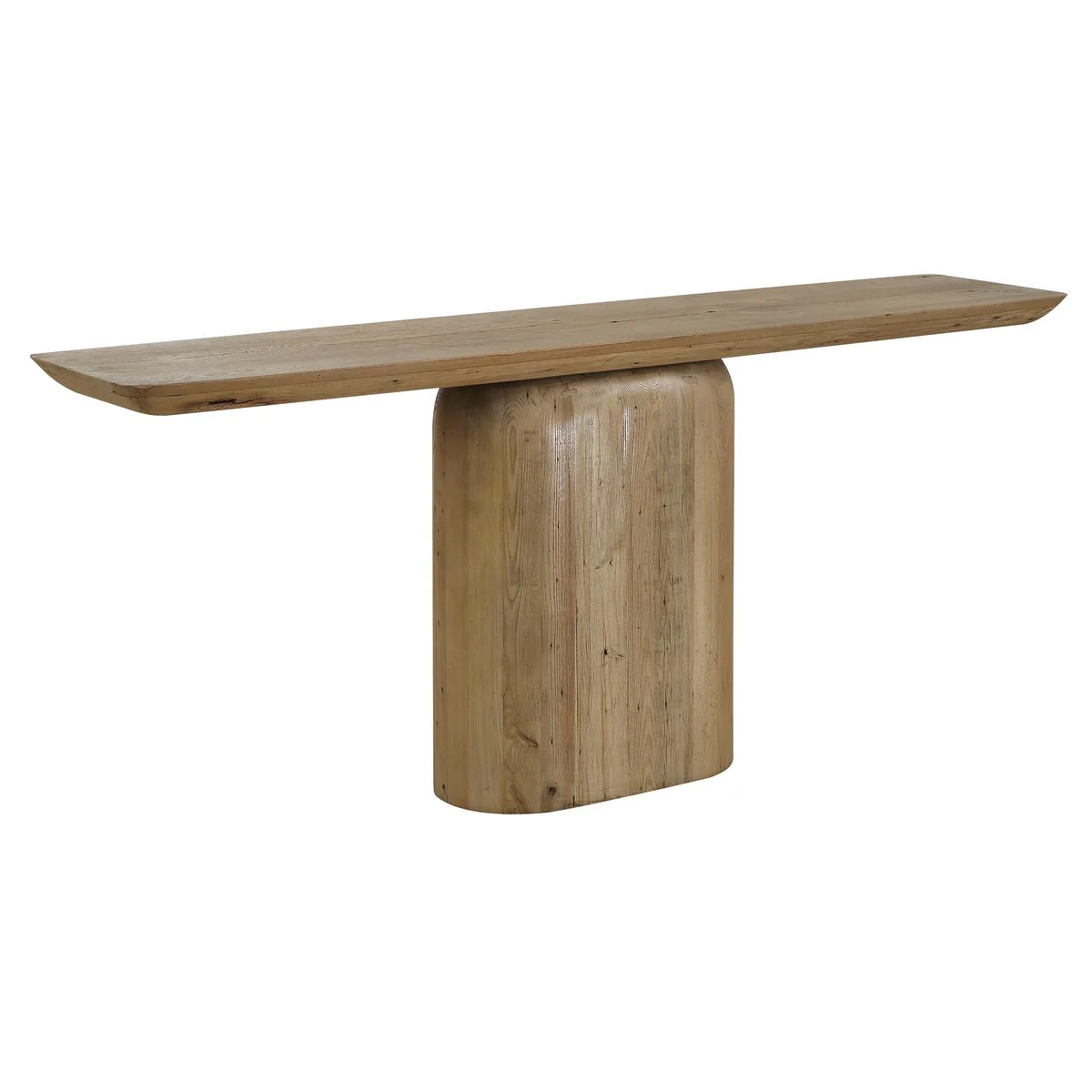 Uttermost Camerlin Reclaimed Wood Rounded Base Console Table - Image 2