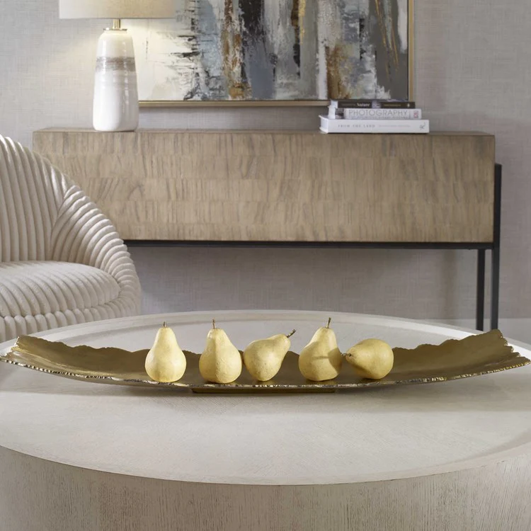 Uttermost Camilla Textured Gold Tray - Image 3