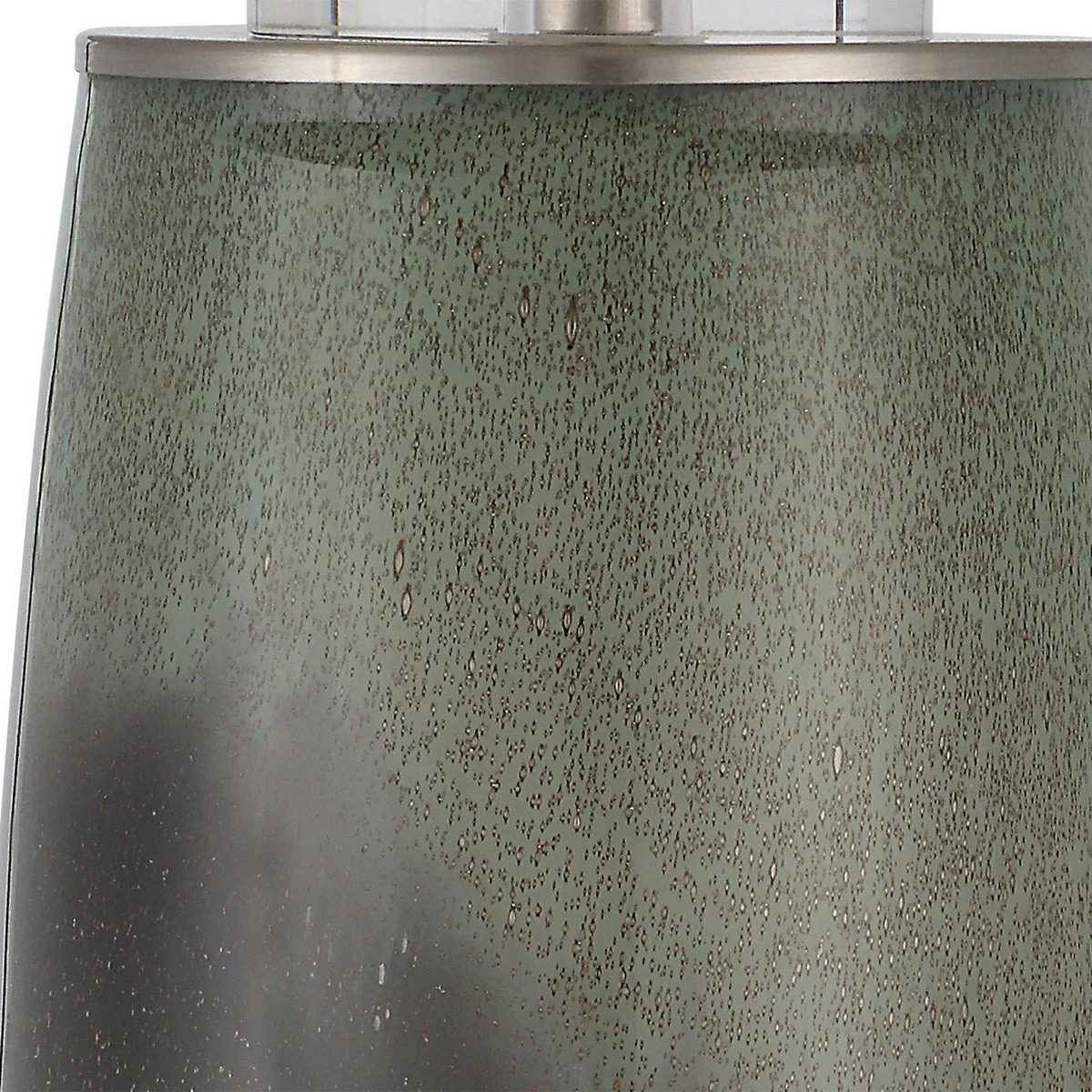 Uttermost Campa Green and Gray Blue Ombré Ceramic Table Lamp With White Shade - Image 6