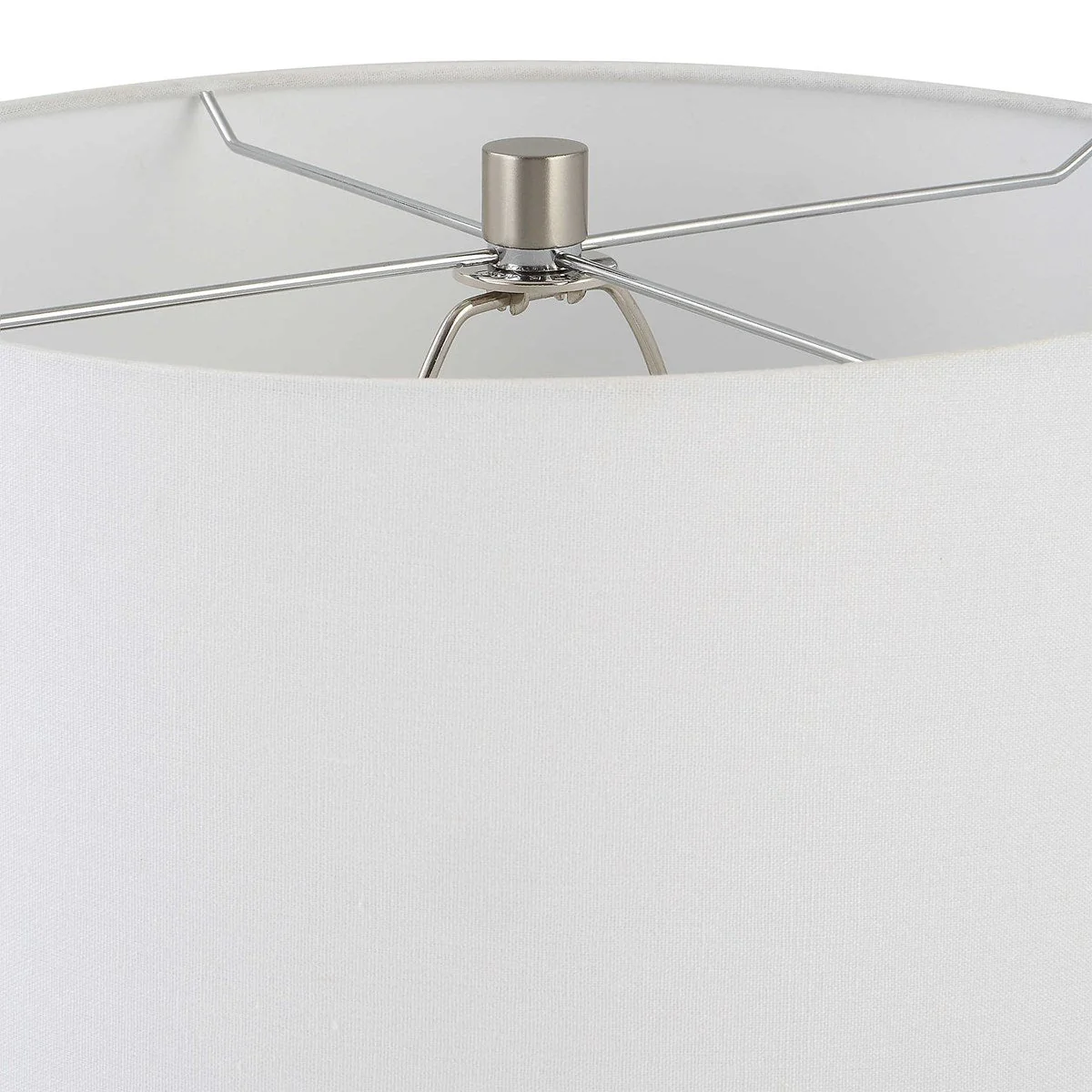 Uttermost Campa Green and Gray Blue Ombré Ceramic Table Lamp With White Shade - Image 7