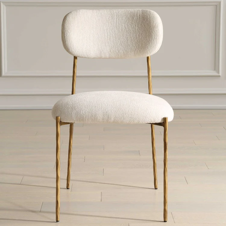 Uttermost Capture Modern White Performance Fabric Dining Chairs Set of 2