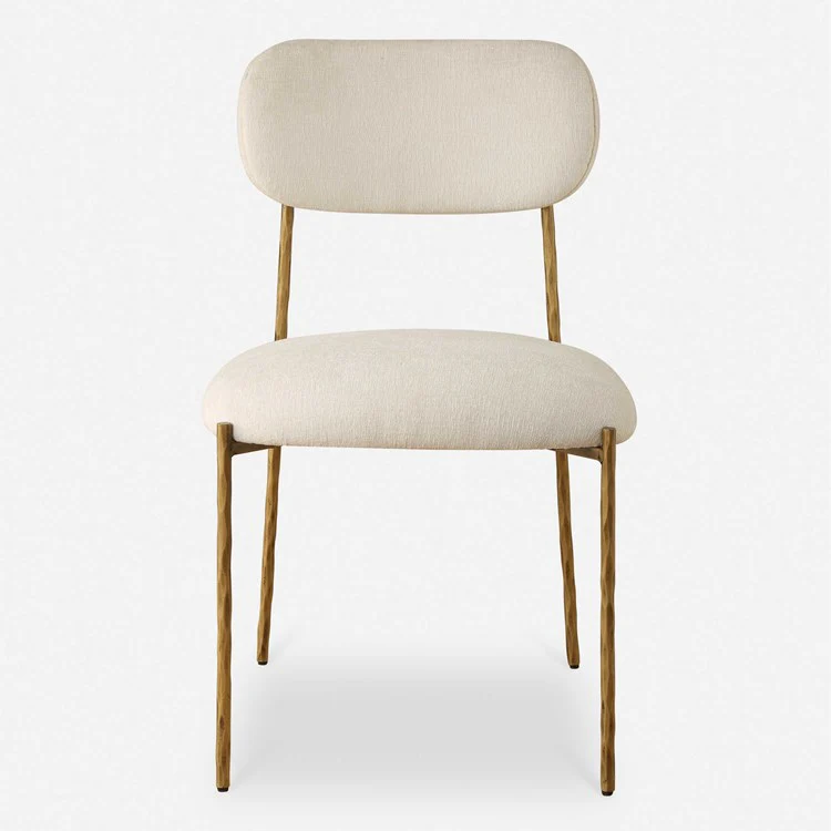 Uttermost Capture Modern White Performance Fabric Dining Chairs Set of 2 - Image 2