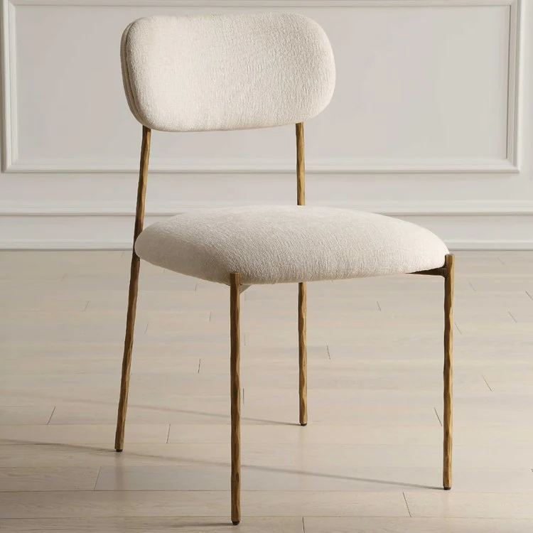 Uttermost Capture Modern White Performance Fabric Dining Chairs Set of 2 - Image 3