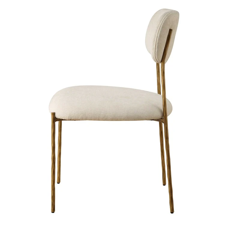 Uttermost Capture Modern White Performance Fabric Dining Chairs Set of 2 - Image 5