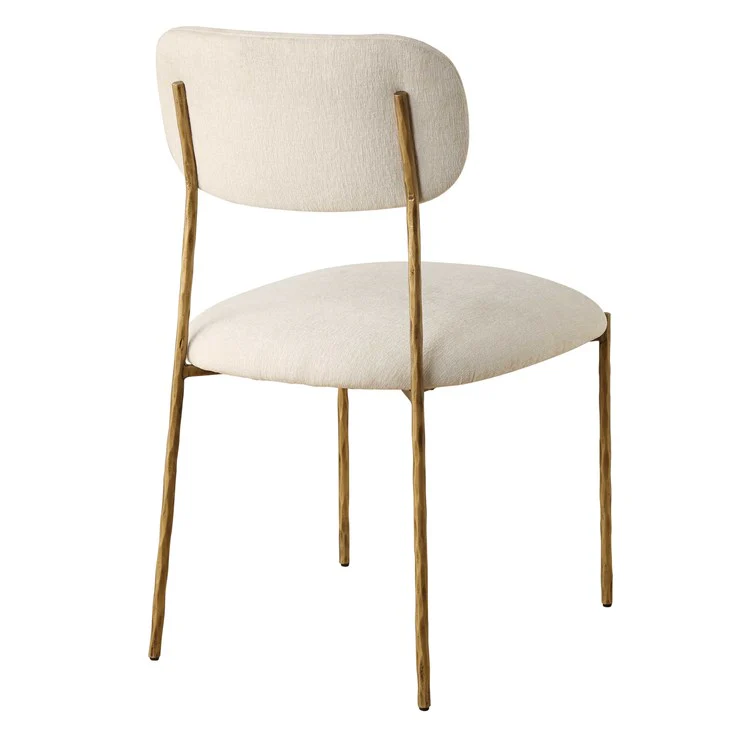 Uttermost Capture Modern White Performance Fabric Dining Chairs Set of 2 - Image 6