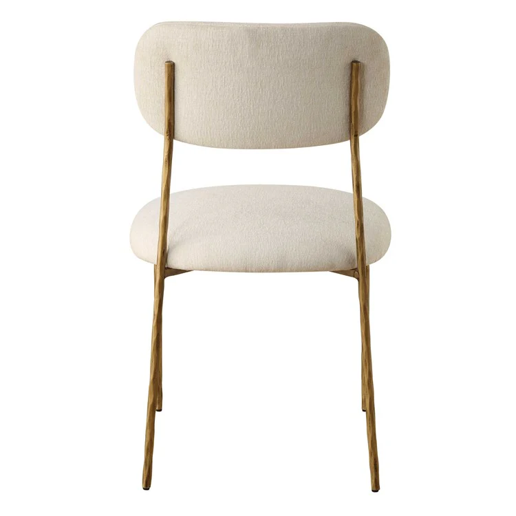 Uttermost Capture Modern White Performance Fabric Dining Chairs Set of 2 - Image 7