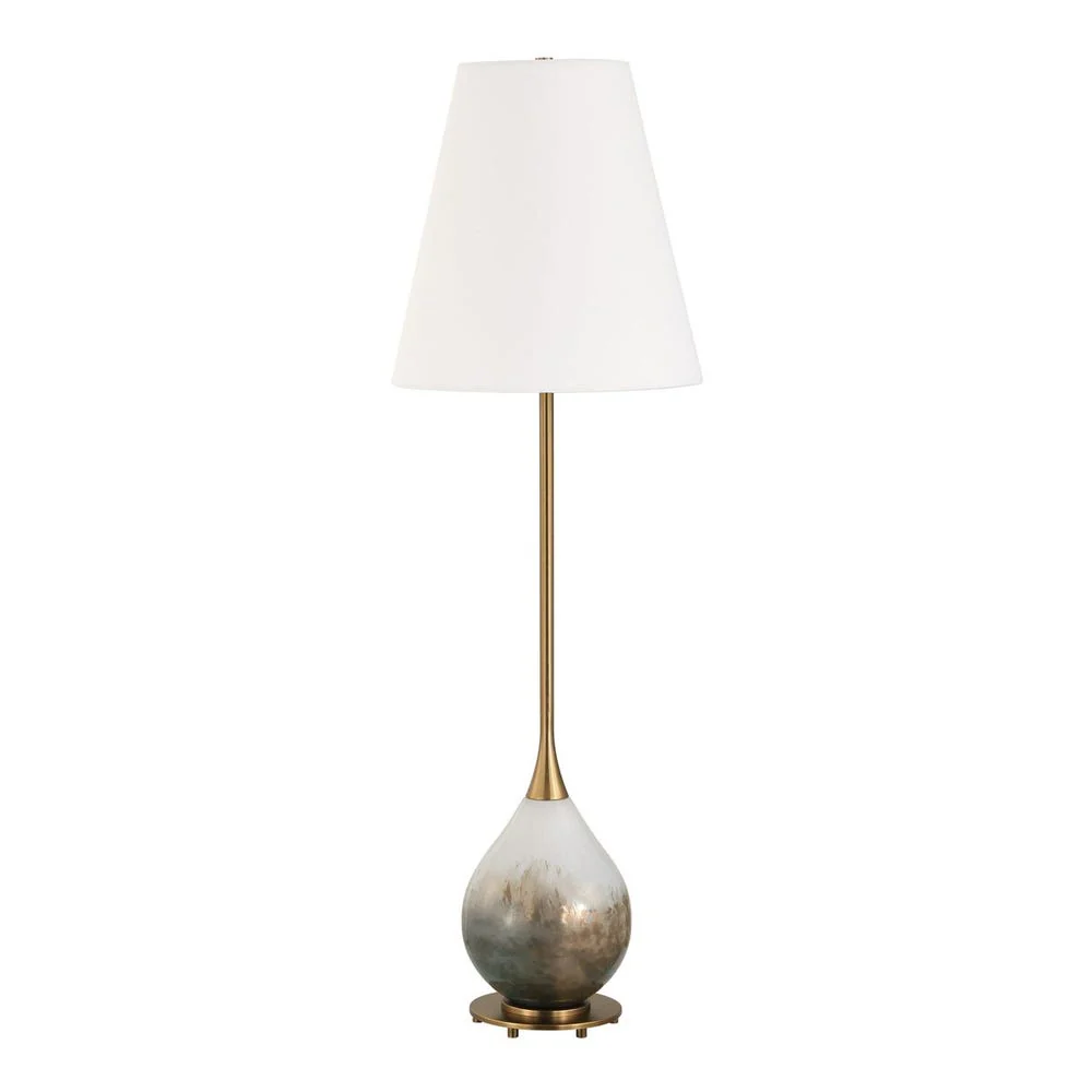 Uttermost Cardoni Smoke Bronze Glass Buffet Lamp - Image 4