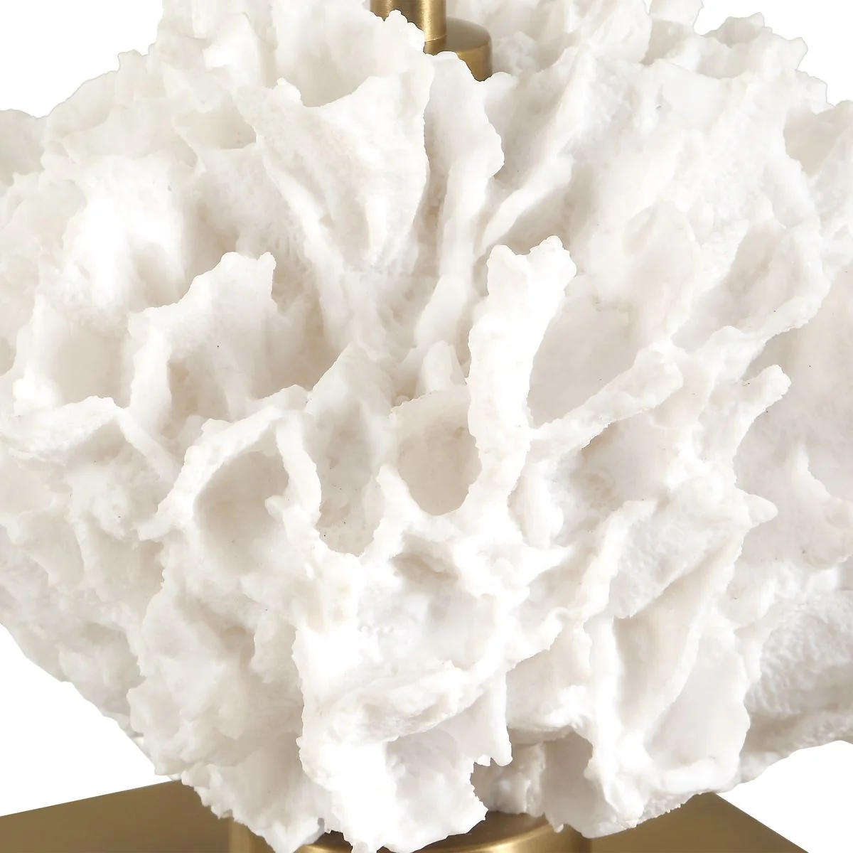 Uttermost Caronia Ivory Toned Coral Sculpture Buffet Lamp With Linen Shade - Image 6