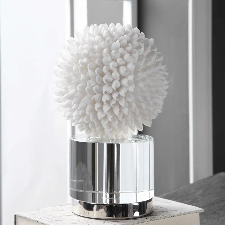 Uttermost Cascara Faux Sea Shells With Crystal Base Sculpture