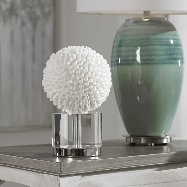Uttermost Cascara Faux Sea Shells With Crystal Base Sculpture - Image 2