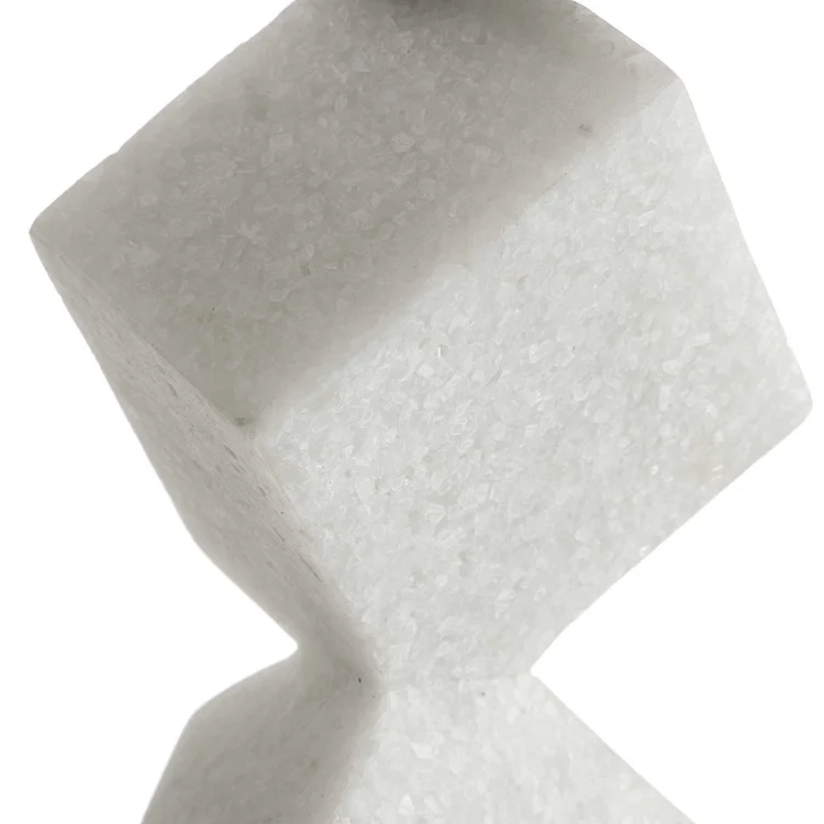 Uttermost Casen Sculptural Ivory Stone and Crystal Set of 2 Candle Holders ~ Candles Included - Image 4