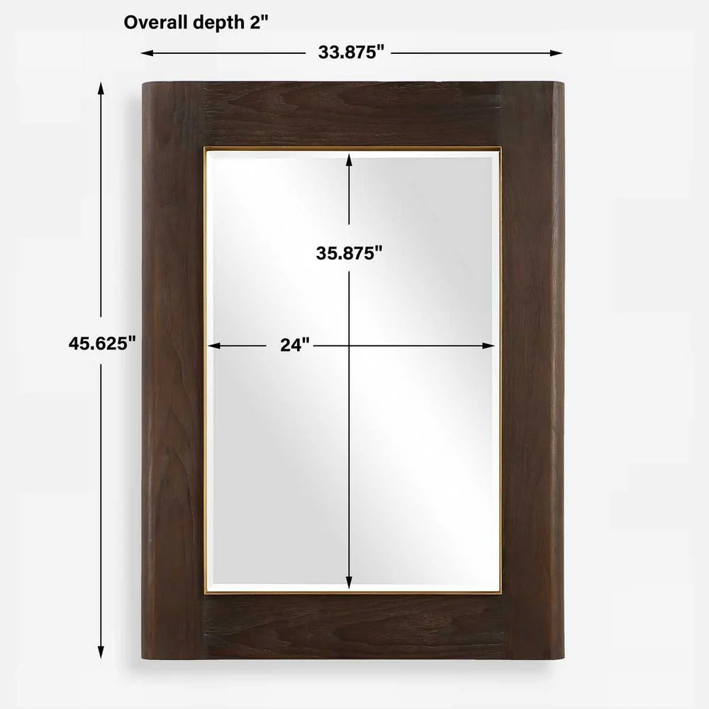 Uttermost Catron Aged Walnut Mirror - Image 6