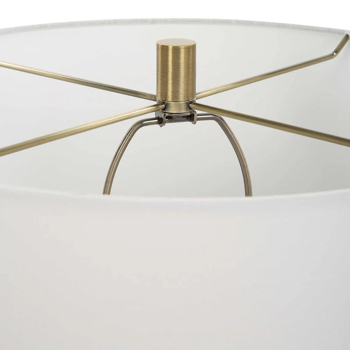Uttermost Caviar Matte Black Glazed Ceramic Table Lamp With White Linen Shade - Image 6