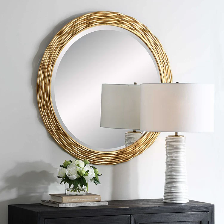 Uttermost Celeste Gold Iron Round Mirror - Image 3